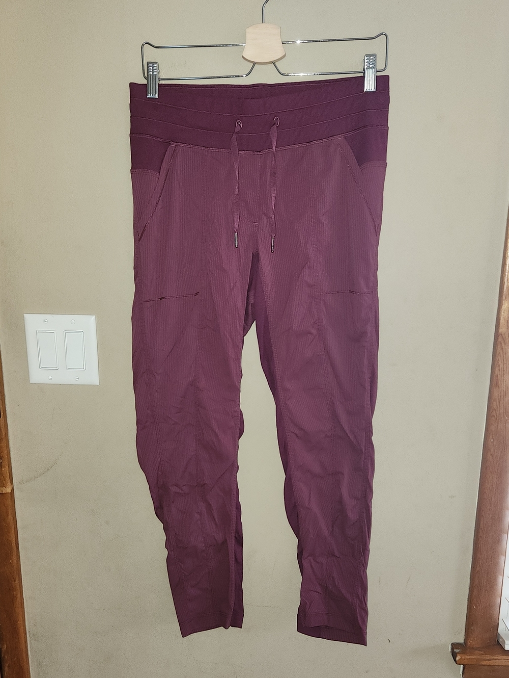 Lululemon Dance Studio Pants Women 8 Striped Purple.